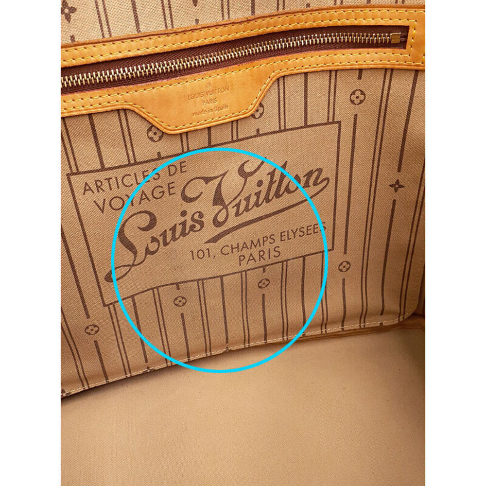 Louis Vuitton Monogram Leather Brown Neverfull Tote Bag - Picture 4 of 8